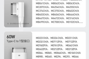 Macbook air  充电线 对应型号